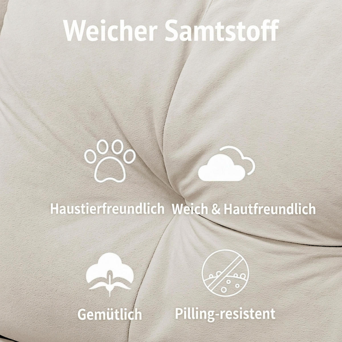 ECKSOFA 228/115/78 cm Beige mit Ausziehbarer Fußhocker, USB-Anschluss und Aufbewahrungstasche - Beige, Textil (228/80cm) - Oxeza