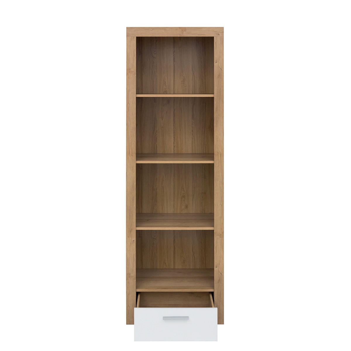 BÜCHERREGAL Nora Weiß und Holz - Weiß, Holzwerkstoff (62/192/39cm) - Petits-meubles