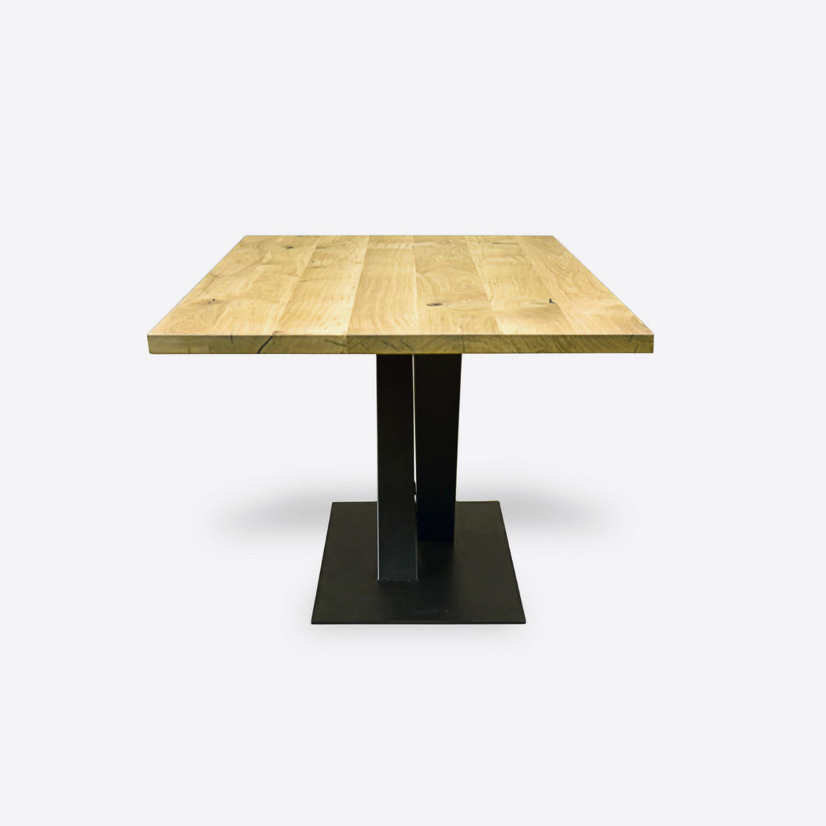 EICHENHOLZTISCH im Loftstil VENTO 140 x 80 - Eichefarben/Schwarz, Holz (140/80/75cm) - Rawood Furniture