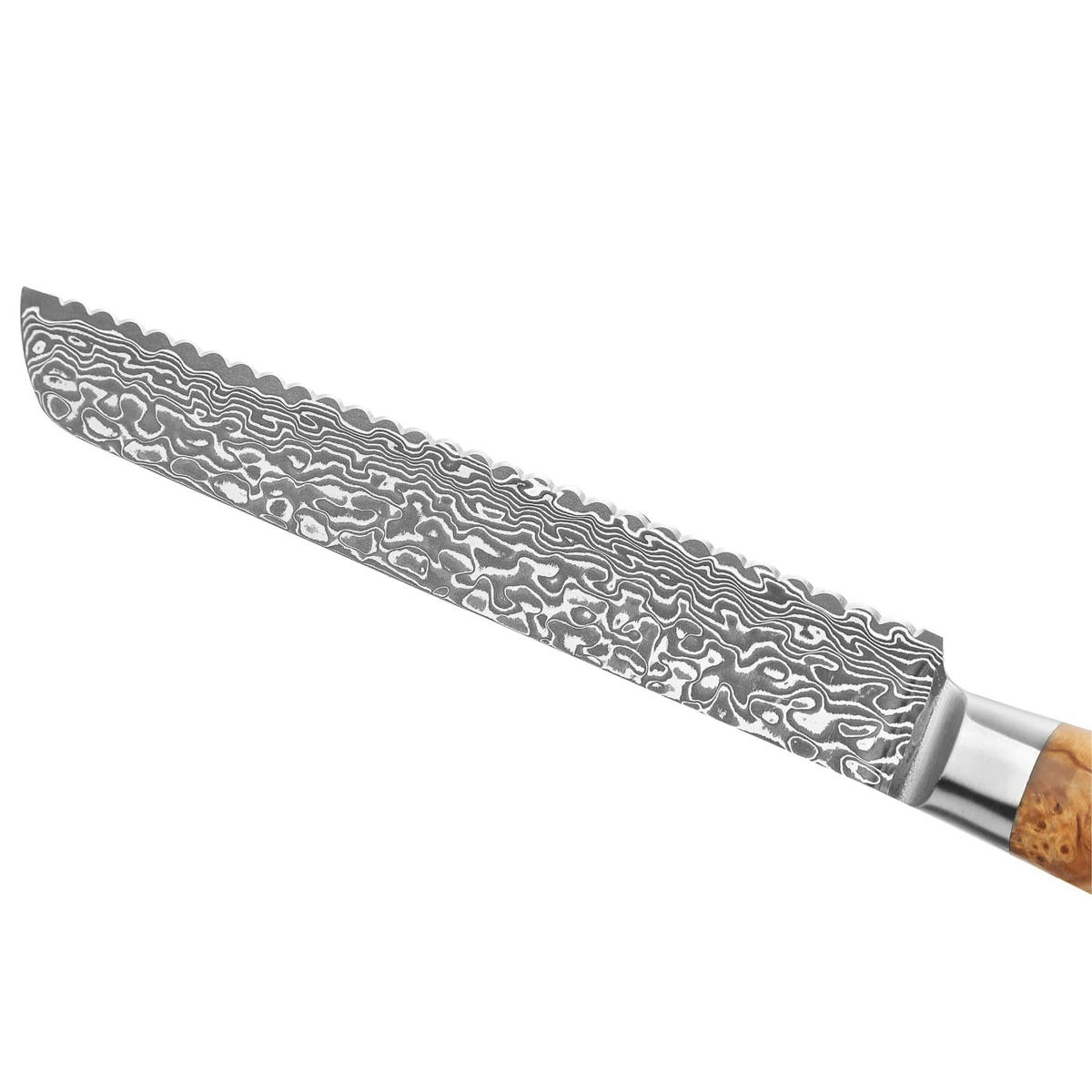 BROTMESSER 20 cm - Birkefarben, Holz/Metall (34cm) - Zayiko