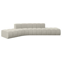 ECKSOFA modulares Sofa Solven-L1 - 380x174x70 cm Creme - Hellgrau/Creme, Holzwerkstoff/Textil (380/174cm) - ALTDECOR