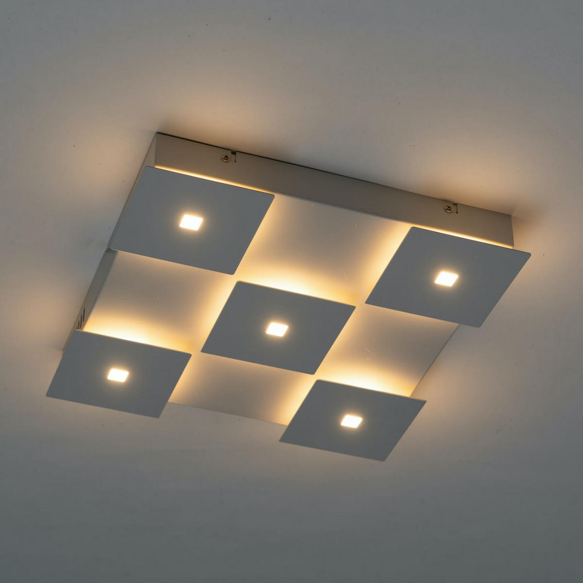 DECKENLEUCHTE Nova, Weiß, 34cm - Weiß, Metall (34/34/4.8cm) - KOSILUM