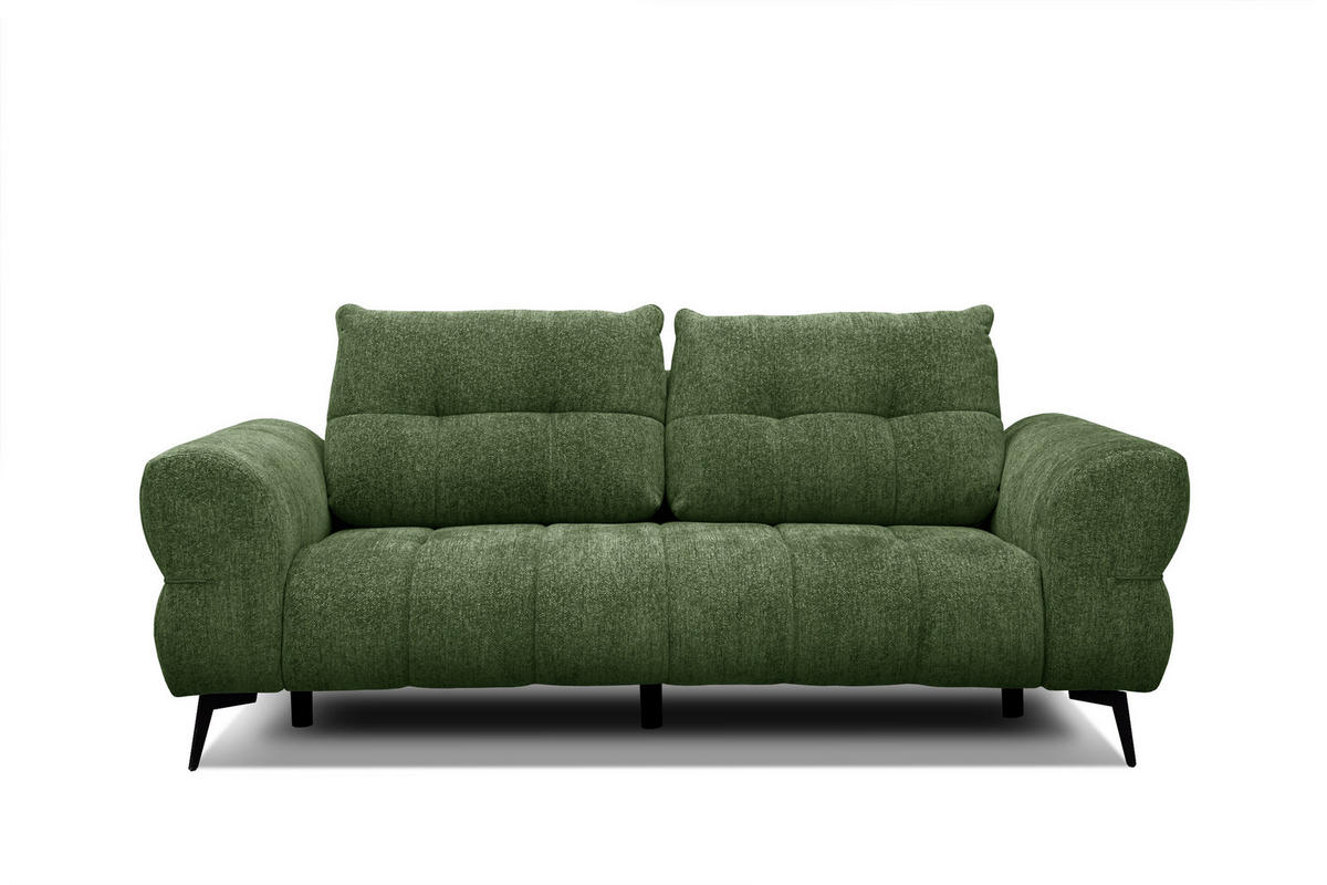 SOFA SALVINI 3-Sitzer, dunkelgrün - Dunkelgrün, Holz/Textil (237/88/99cm) - Courtois Laville