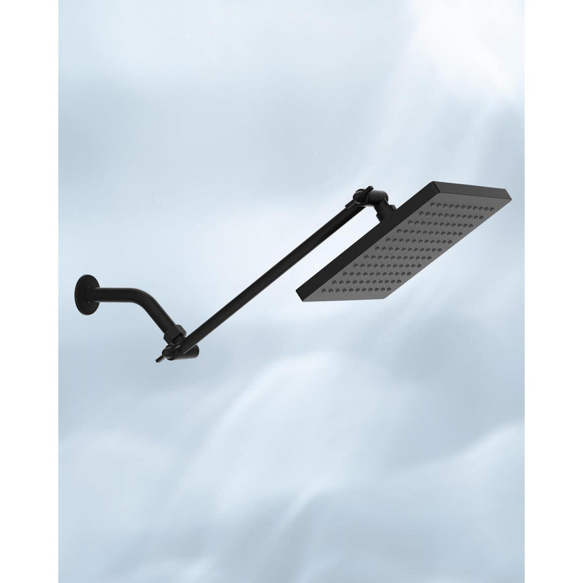 REGENBRAUSE Duschkopf 20 cm Schwarz - Schwarz, Metall (20/12.7/12.7cm)