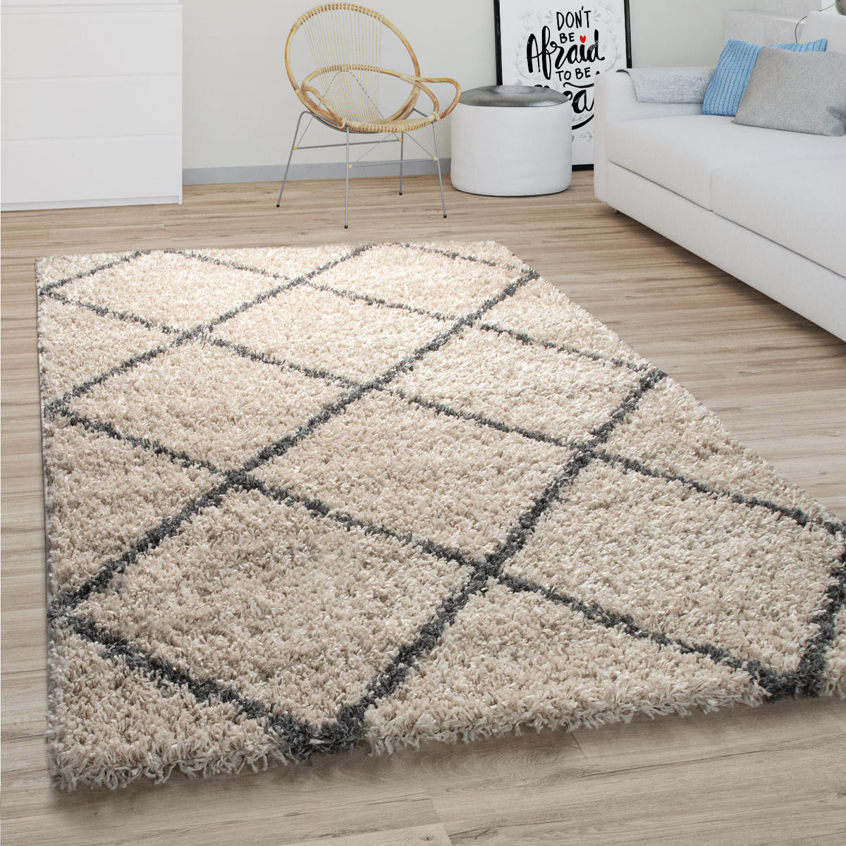 HOCHFLORTEPPICH 120/170 cm Kalmar 441 - Hellbraun, Textil (120/170cm) - Paco Home