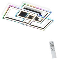 LED-DECKENLEUCHTE Lieselotte 54/34/9 cm - Schwarz, Metall (54/34/9cm) - Nettlife