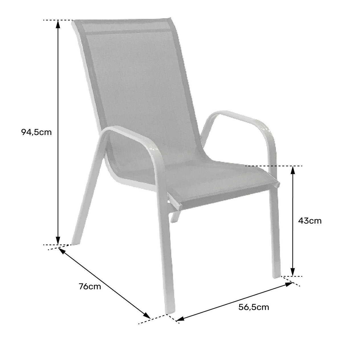 GARTENSTÜHLE Marbella Salbeigrün und Salbeigrün 6er-Set - Grün, Kunststoff (56.5/92.5/76cm) - Happy Garden
