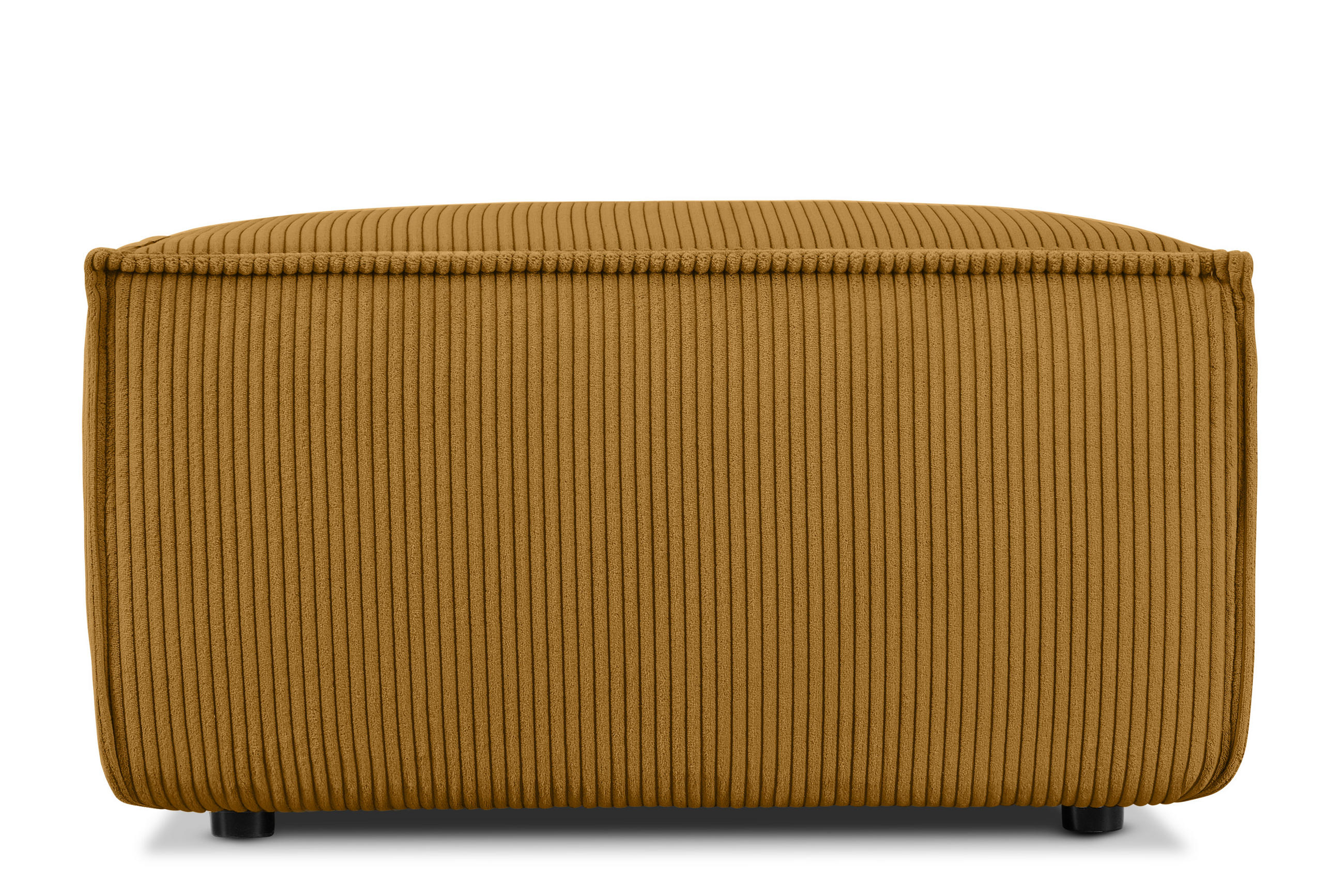 SITZPOUF NAPI gefederte Sitzfläche, gelb - Gelb/Schwarz, Textil (83/45/83cm) - KONSIMO®