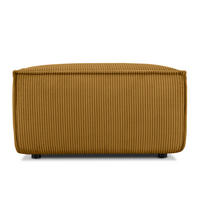SITZPOUF NAPI gefederte Sitzfläche, gelb - Gelb/Schwarz, Textil (83/45/83cm) - KONSIMO®