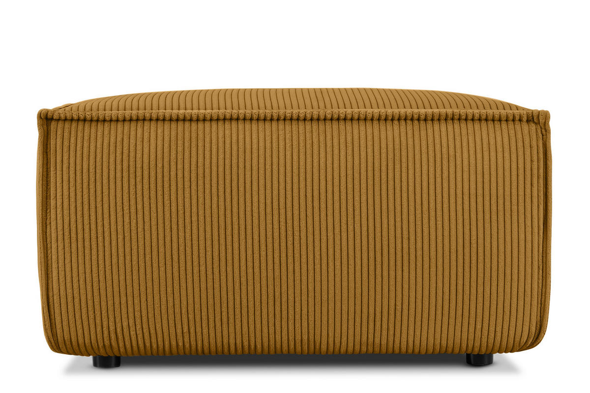 SITZPOUF NAPI gefederte Sitzfläche, gelb - Gelb/Schwarz, Textil (83/45/83cm) - KONSIMO®