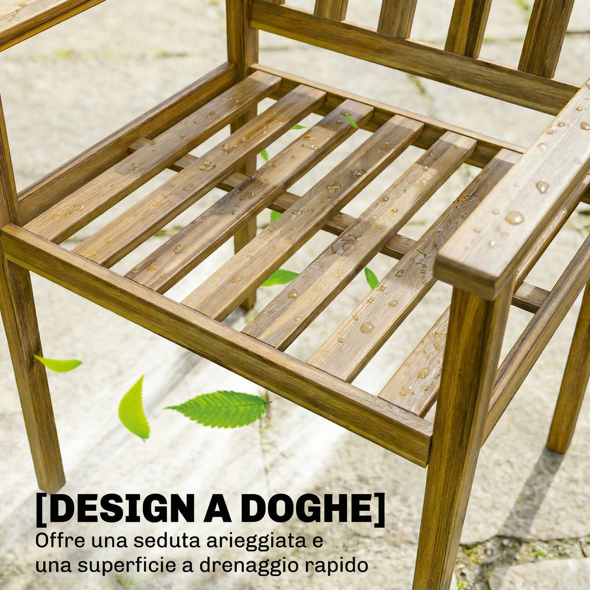 GARTEN-ESSSET 5-teilig,Tisch+Stühle für 4 Personen,teak - Beige, Holz - Vallsero