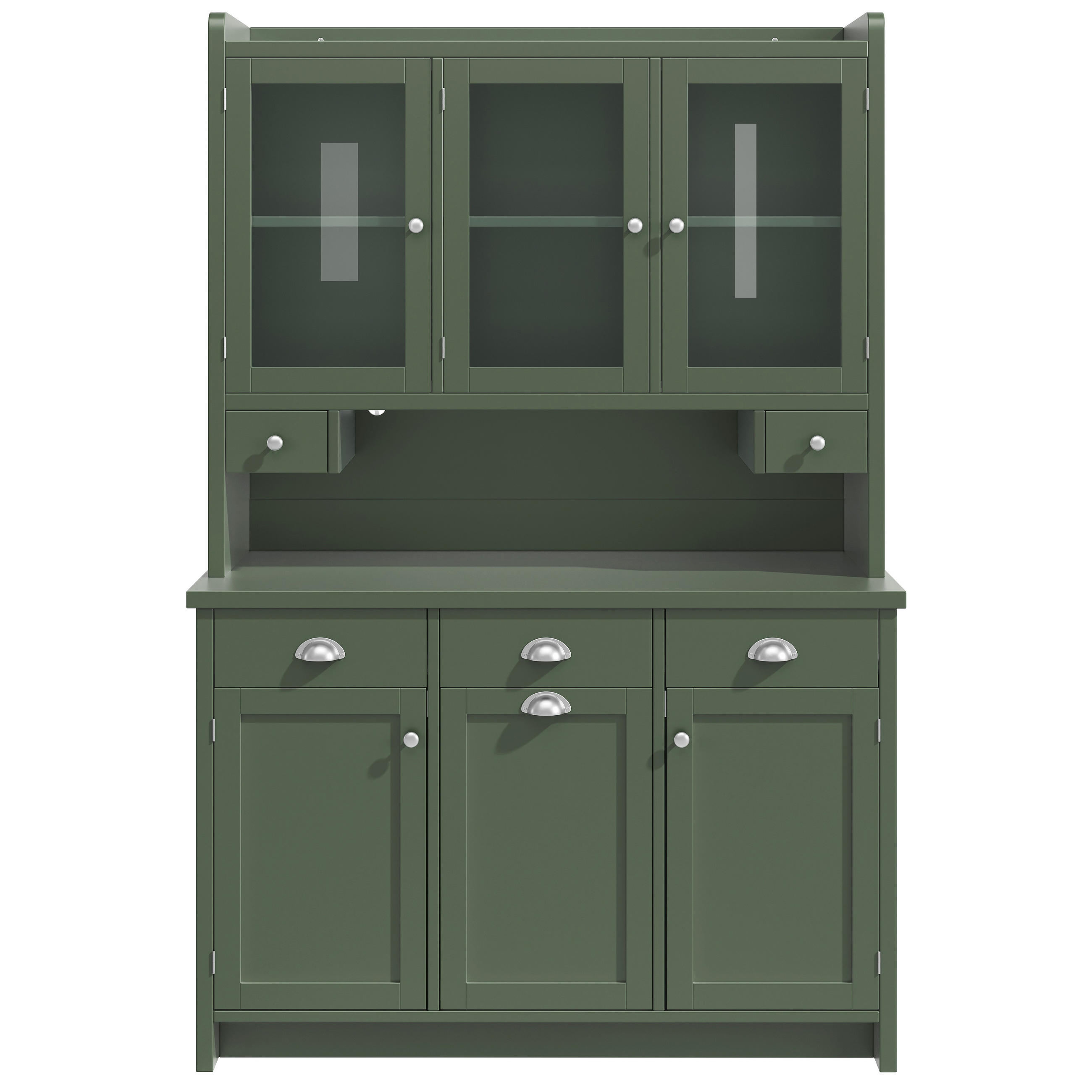 BUFFETSCHRANK Retro Grün 120/40/180 cm - Grün, Holz (120/180/40cm) - PANGIVO