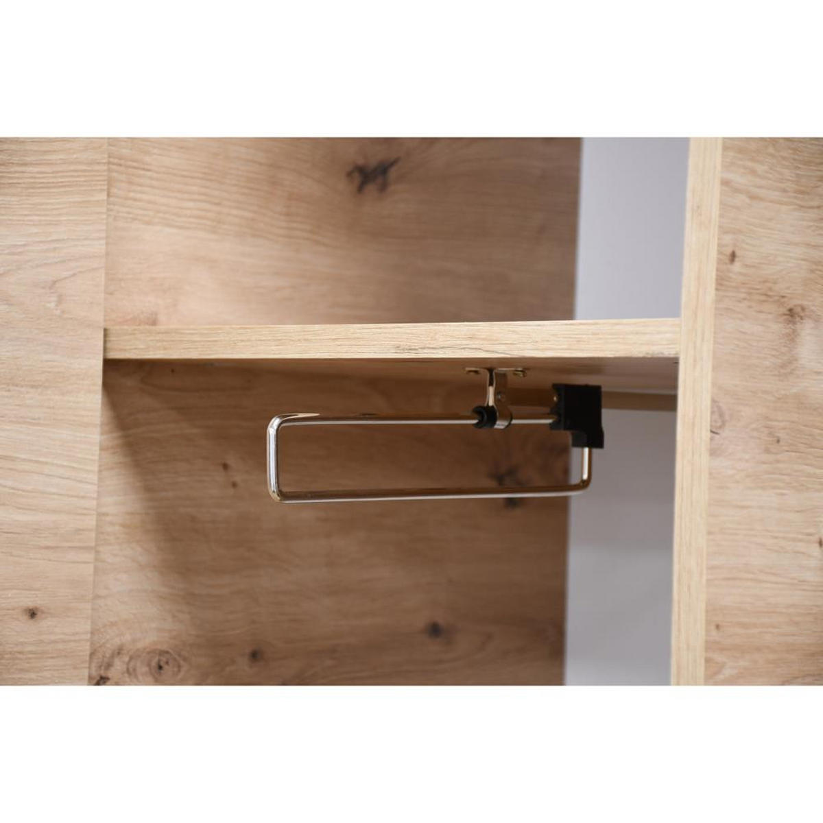 GARDEROBE Margaret XL 242/203/43 mit gepolsterten Paneelen/Lamellen/Spiegel - Kaschmir/Beige, Holzwerkstoff/Kunststoff (242/203/43cm) - Beautysofa