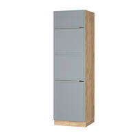 KÜCHENSCHRANK Fame-Line Hellblau-grau 60 cm - Honigeiche/Hellblau, Holzwerkstoff (60/206.8/58.1cm) - Vicco