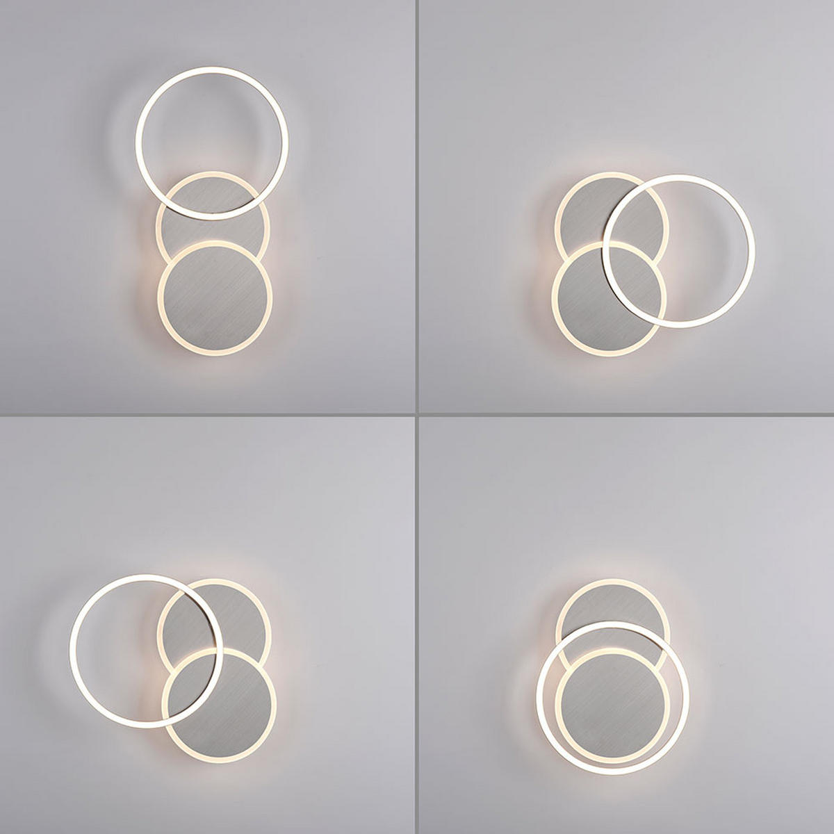 LED DECKENLEUCHTE SEVENT Silber - Silberfarben, Metall (50/33.4/8.2cm)