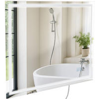 WANDSPIEGEL eckig 80/4/60 cm Glas Klarglas - Klar, Glas (80/60/4cm) - CLP