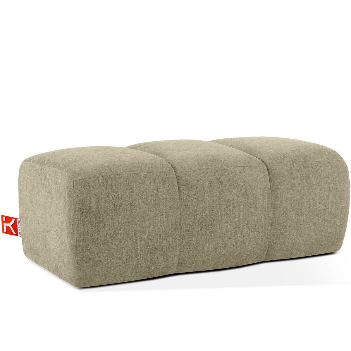 SITZHOCKER FLAVA, Sandfarben - Sandfarben, Holz/Holzwerkstoff (123/47/70cm) - KONSIMO®