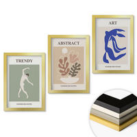 WANDBILDER 3er Set - 20x30 cm Goldrahmen - Matisses stilvolle Pflanzenfiguren - Goldfarben, Kunststoff (20/30cm) - ArtPrintCave