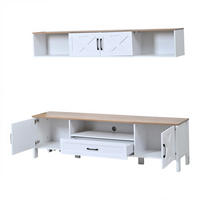 TV-ELEMENT 180/40/50 cm Weiß mit 4 Schränke und 1 Schublade (2 Stück) - Weiß, Holz (180/50/40cm) - Oxeza