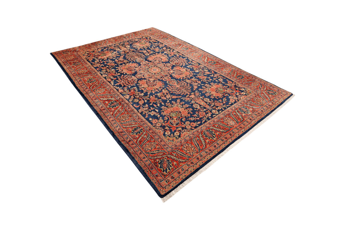 ORIENTTEPPICH handgeknüpft Ekbatan Blau 293/197 cm Schurwolle - Blau, Textil (197/293cm) - Looma