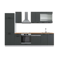 KUCHYNSKÝ KÚT Fame-Line Antracitový vidiecky dom/biela 300 cm , AP Oak - biela/antracitová, kompozitné drevo (300/206.8/60cm) - Vicco