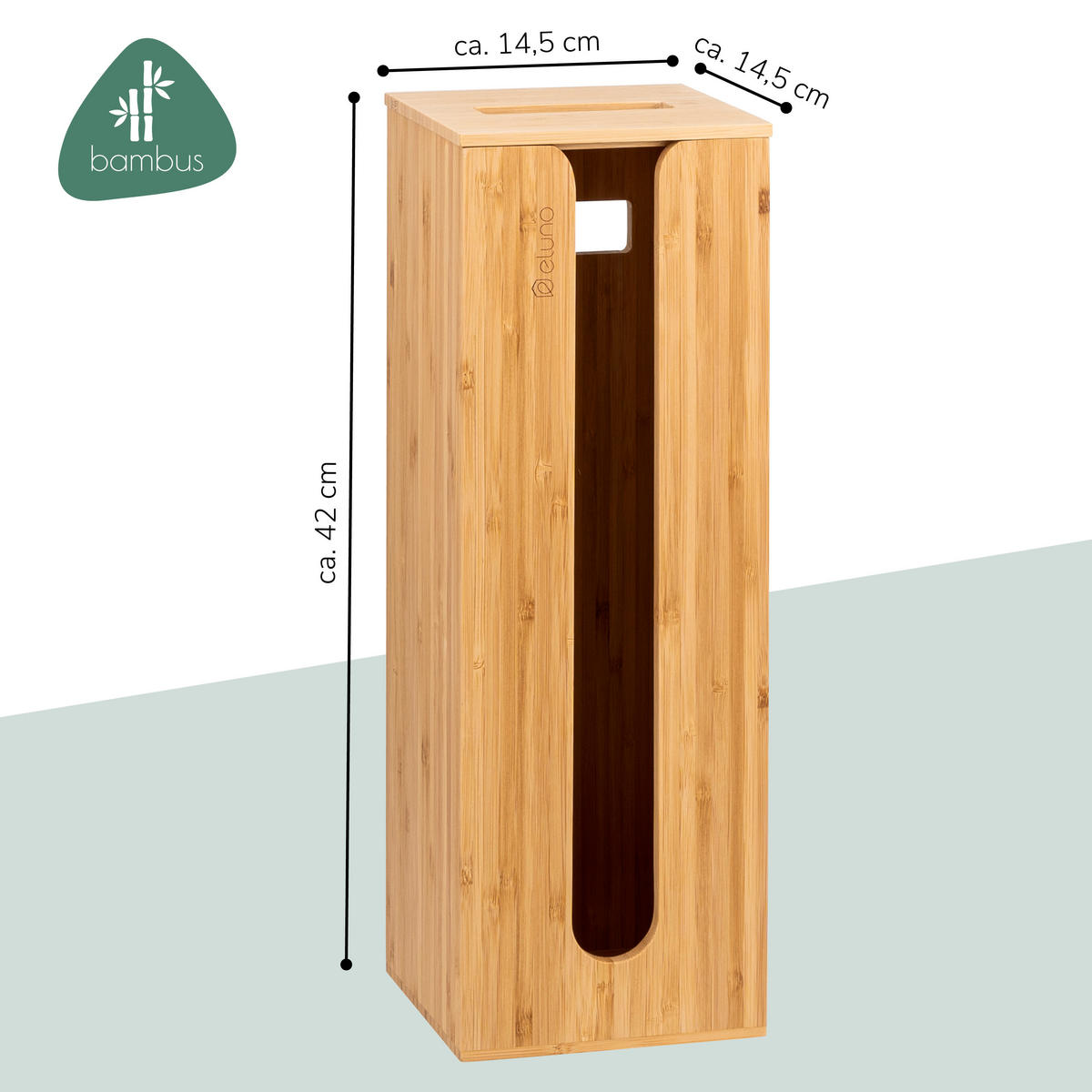 TOILETTENPAPIERHALTER, für 4 Ersatzrollen, Bambus - Braun, Holz (14.5/42/14.5cm) - eluno