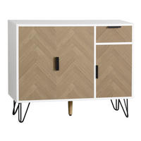 SIDEBOARD DE-37625 90/30/71,5 cm mit Schublade und 3 Türen Holzfarbe - Weiß, Holzwerkstoff (90/71.5/30cm) - ComfortXL