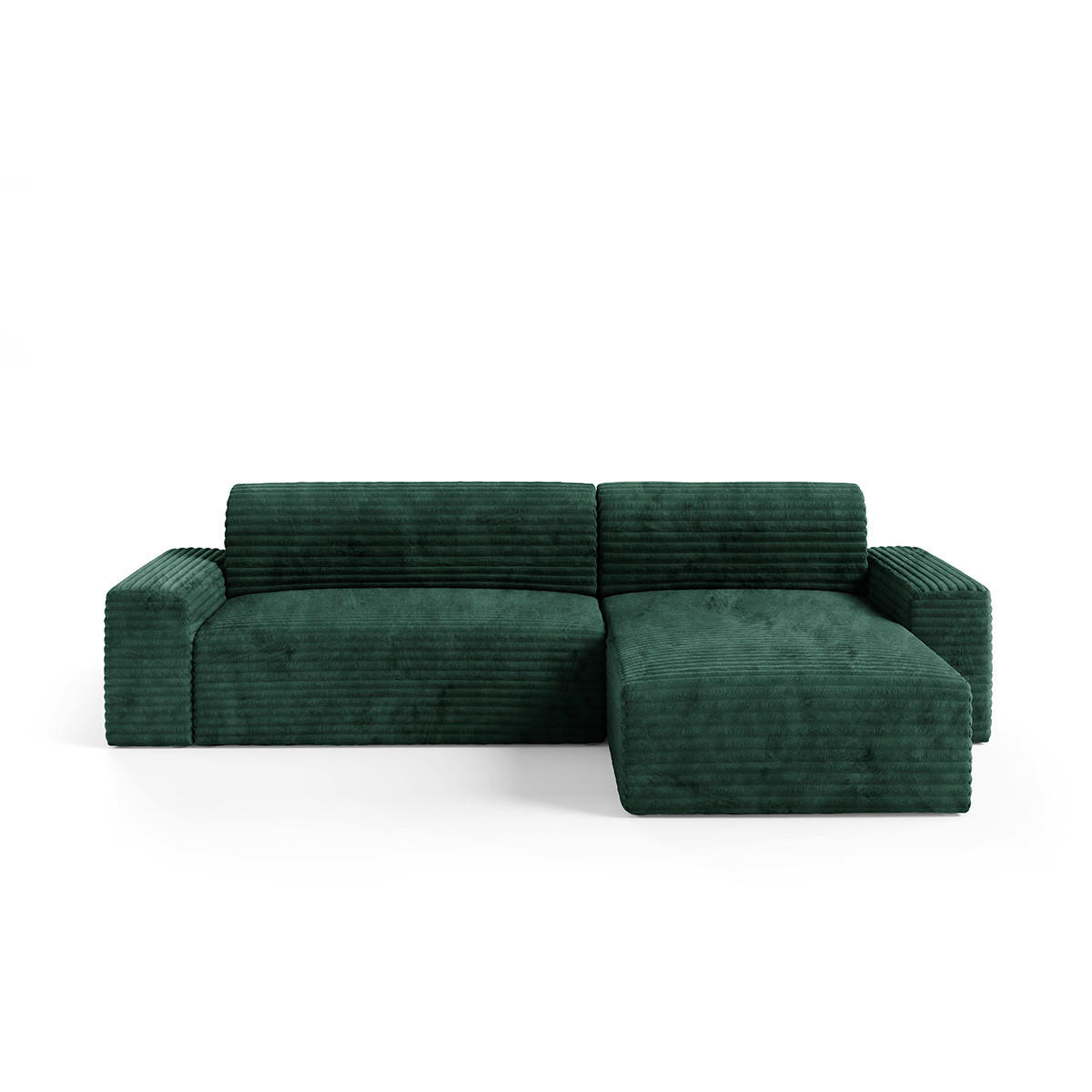ECKSOFA Fabio 3 Sitzplätze Grün - Grün, Holz (300/185cm) - Petits-meubles