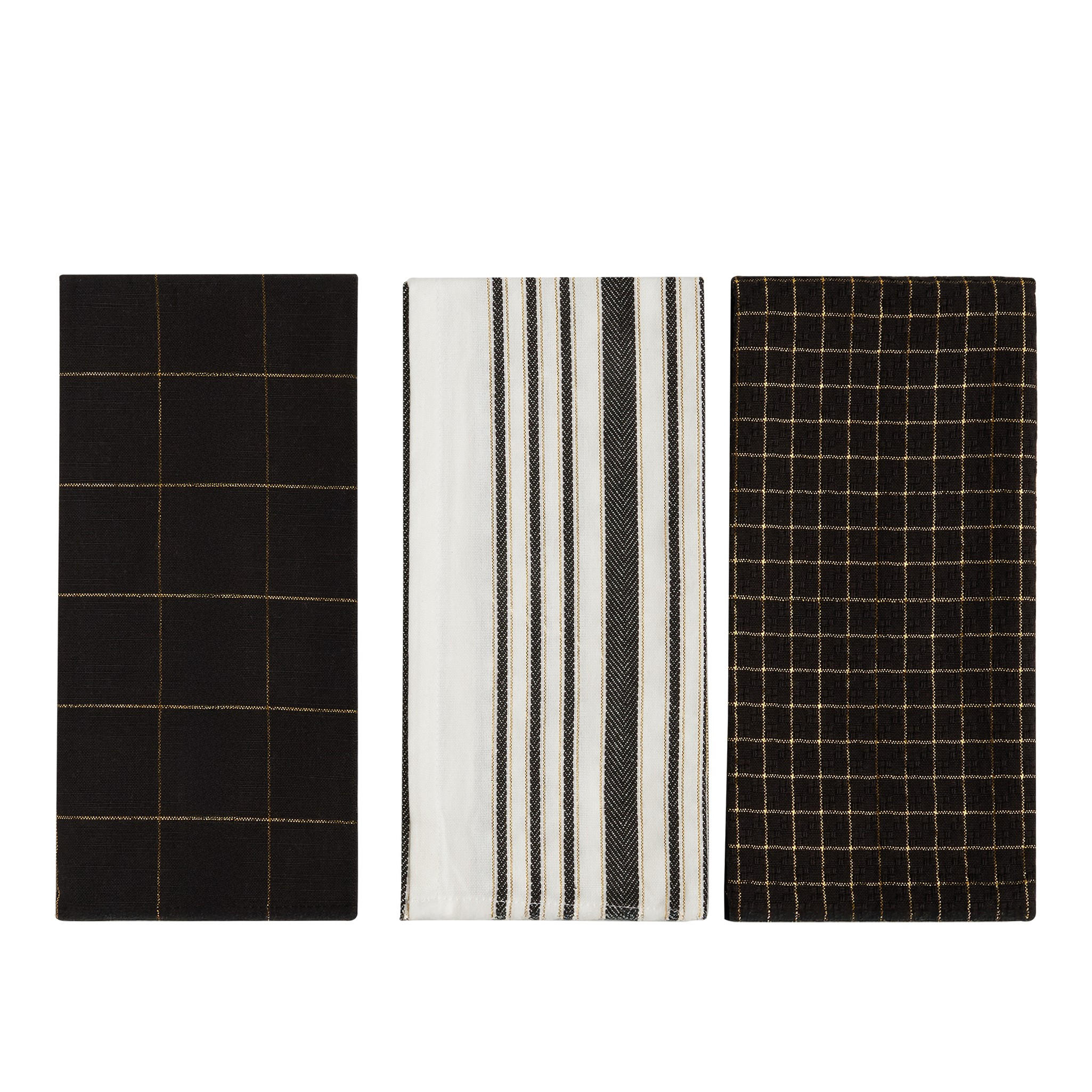 KÜCHENHANDTUCH-SET Trini - Schwarz, Textil (40/60cm) - home&you