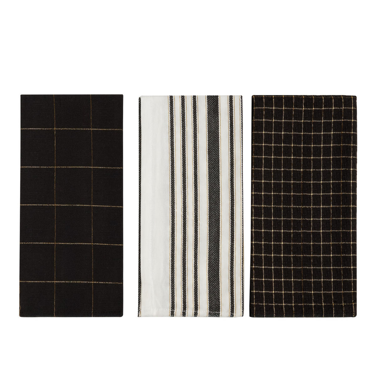 KÜCHENHANDTUCH-SET Trini - Schwarz, Textil (40/60cm) - home&you