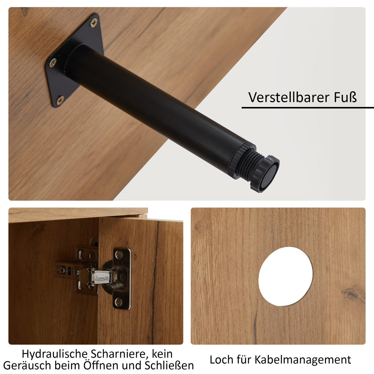 TV-MÖBEL Braun 180/50/40 cm - Braun, Holzwerkstoff (40/50/180cm) - Urban Meuble