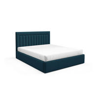 POLSTERBETT BEZA I - Dunkelblau - Dunkelblau, Textil (180/200cm) - AN-Moebel 4u