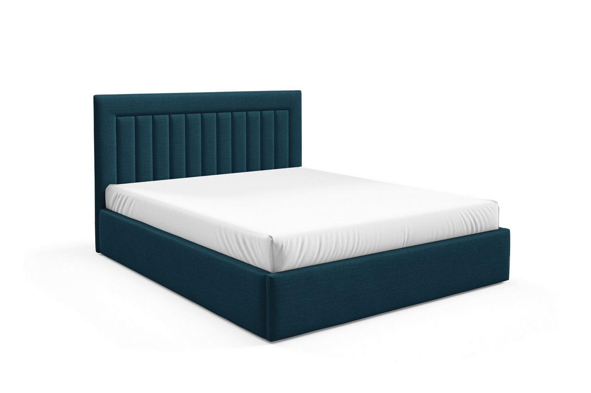 POLSTERBETT BEZA I - Dunkelblau - Dunkelblau, Textil (180/200cm) - AN-Moebel 4u