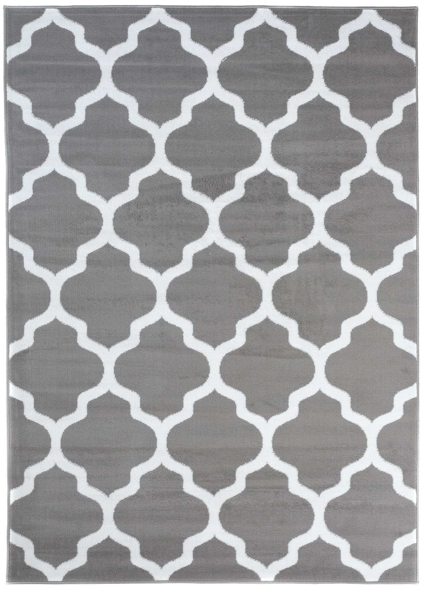 TEPPICH LUXURY Grau Marokkanisch Kleeblatt 180/250 cm - Hellgrau, Textil (180/250cm) - Tapiso