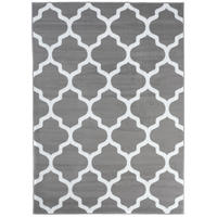 TEPPICH LUXURY Grau Marokkanisch Kleeblatt 180/250 cm - Hellgrau, Textil (180/250cm) - Tapiso