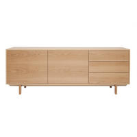 SIDEBOARD Skandinavisch Helles Holz 195 cm SID - Eiche Bianco, Holz (45/72.5/195.5cm) - Miliboo