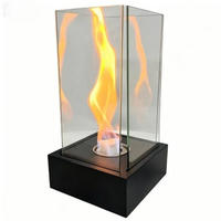 BIOETHANOL-KAMIN Schwarz 16.4/16.4/30.5 cm - Schwarz, Metall (16.4/30.5/16.4cm) - Authentics