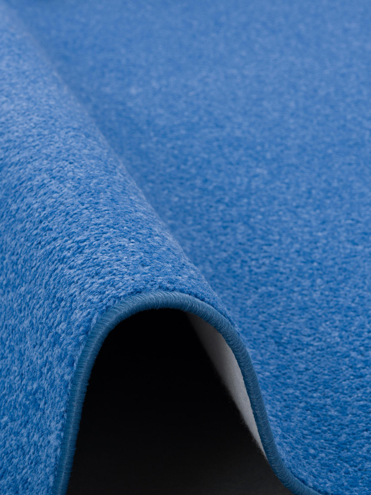 TREND VELOURS TEPPICH JOY RUND - Blau, Textil (100/100cm) - Snapstyle