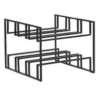 WEINREGAL Metall Modern Stil für 6 Flaschen tischfähig 29x21x25cm - Schwarz, Metall (29/21/25cm) - KADIMA DESIGN