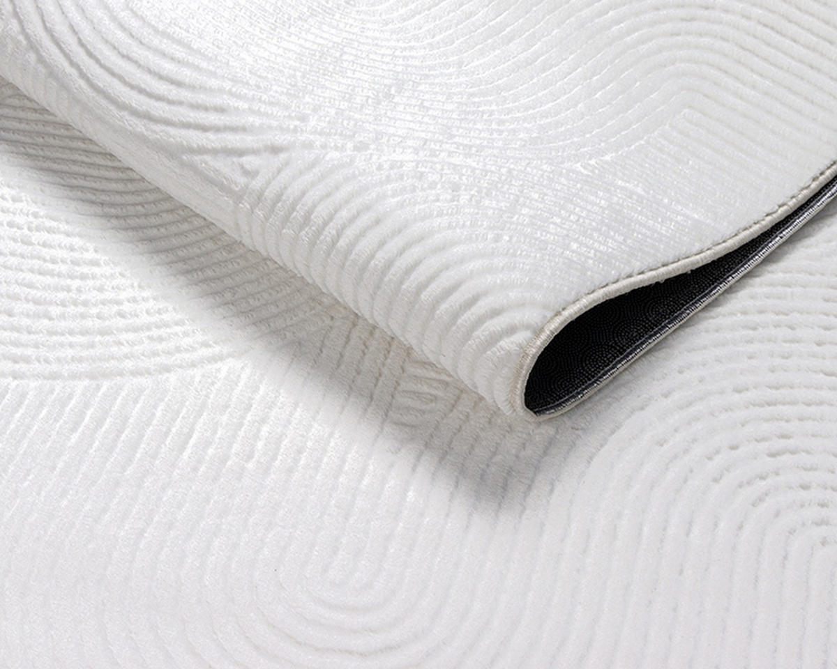 KURZFLORTEPPICH Antirutsch Geometrisch DALAR Polypropylen Weiß 200 x 280 cm - Weiß, Textil (200/280cm) - KADIMA DESIGN