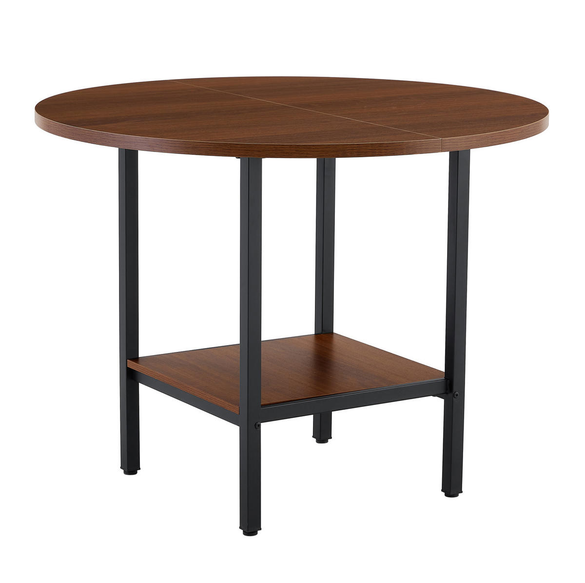 ESSTISCH 100/100/77 cm walnuss aus MDF mit Ablage - Walnussfarben, Holzwerkstoff (100/100/77cm) - OKWISH