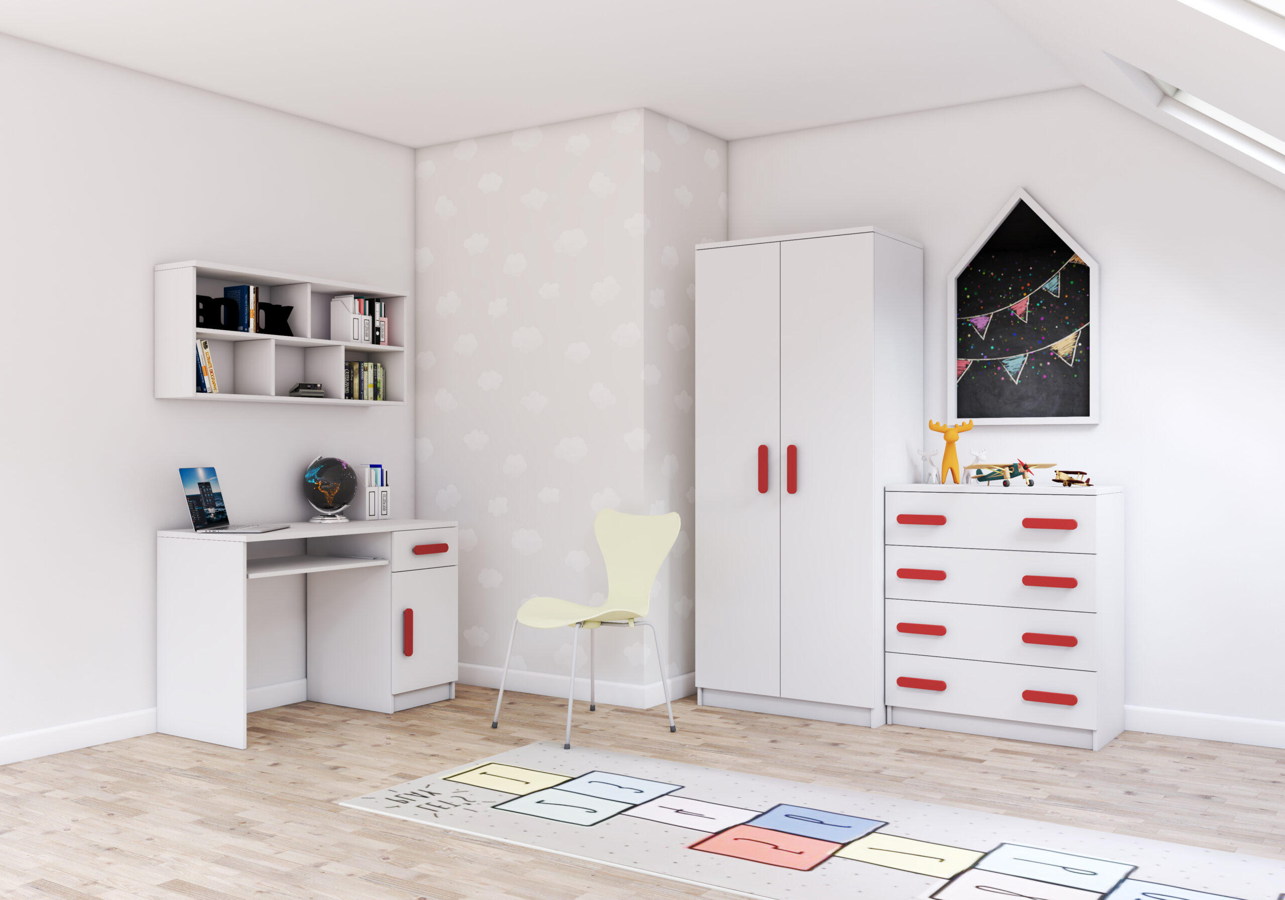 XXXLutz Jugendzimmer Weiß 80x200x120 cm
