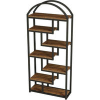 BÜCHERREGAL 180 cm Industrial-Stil Braun - Braun, Metall (80/180/30cm)