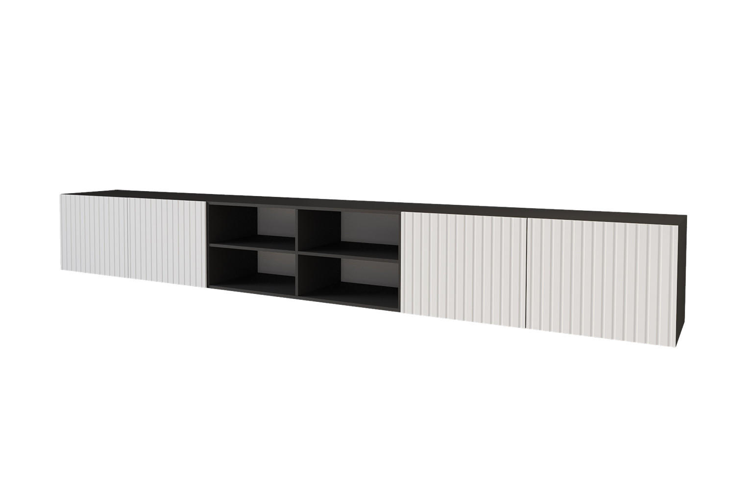 ALTDECOR NÍZKÁ KOMODA KITO-W 3x100x40x40 cm – černá / bílá