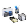 4TLG.SCHREIBTISCHORGANIZER - Schwarz, Metall (14.5/17.5/13.5cm) - Relaxdays