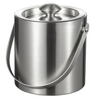 FLASCHENKÜHLER Silber 15/15/15 cm KH1243 - Silberfarben, Metall (15/15cm) - Kinghoff 