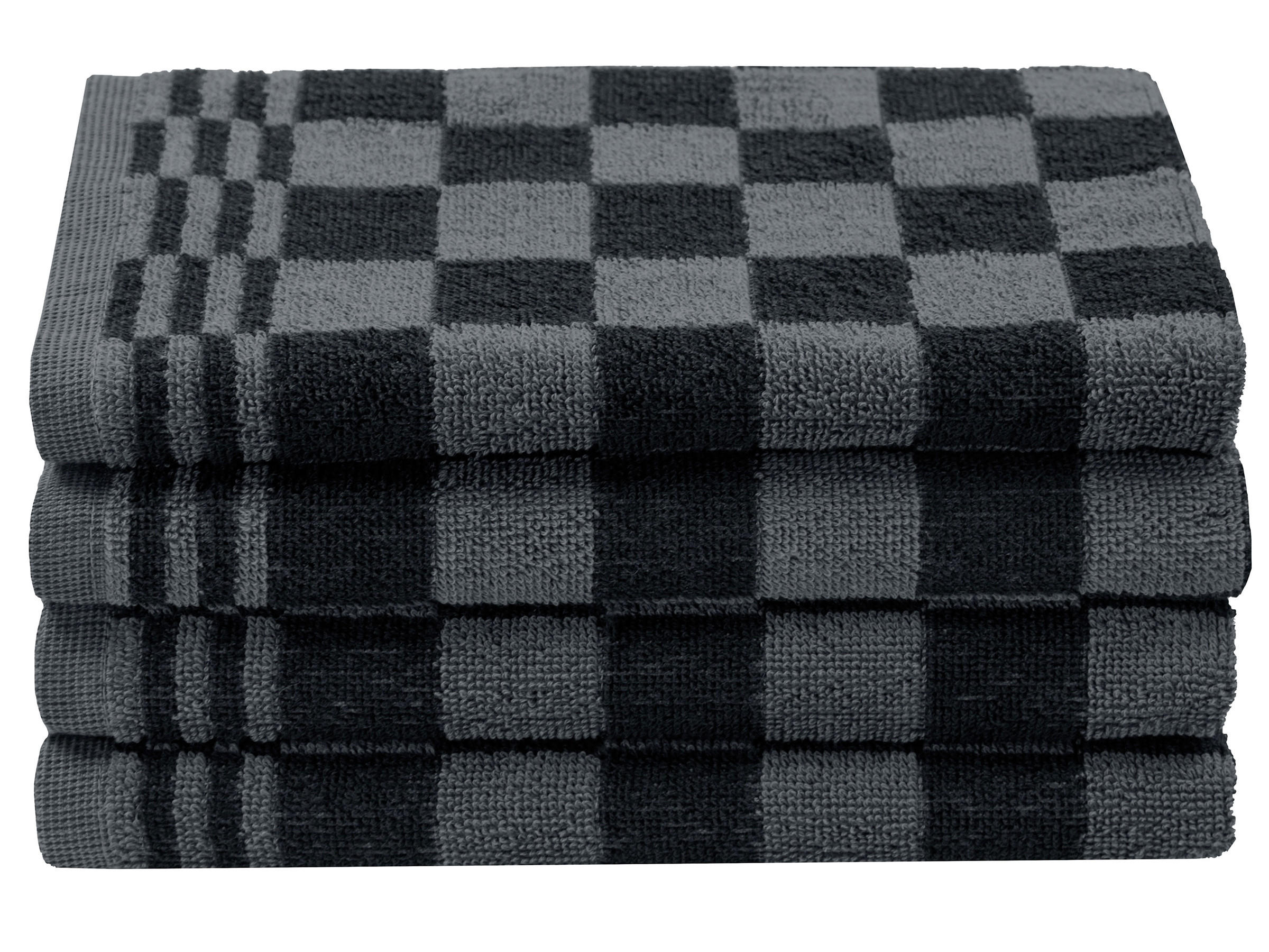 GESCHIRRTÜCHER, 4er-Set, 50x50 cm, 100% Baumwolle, Schwarz - Schwarz, Textil (50/50cm) - Zollner
