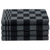 GESCHIRRTÜCHER, 4er-Set, 50x50 cm, 100% Baumwolle, Schwarz - Schwarz, Textil (50/50cm) - Zollner