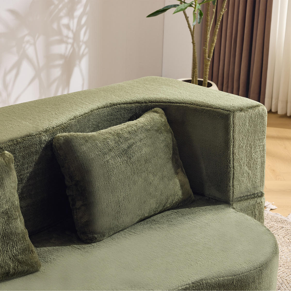 SCHLAFSOFA mikrofaser in olivgrün, faltbares gästebett & montagefrei - Grün, Textil (180/70/55cm) - Urban Meuble