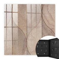 SCHLÜSSELBOX Schwarz 30x30 cm- Türöffnung nach rechts - Texturwellen - Beige, Metall (30/30/5cm) - TULUP